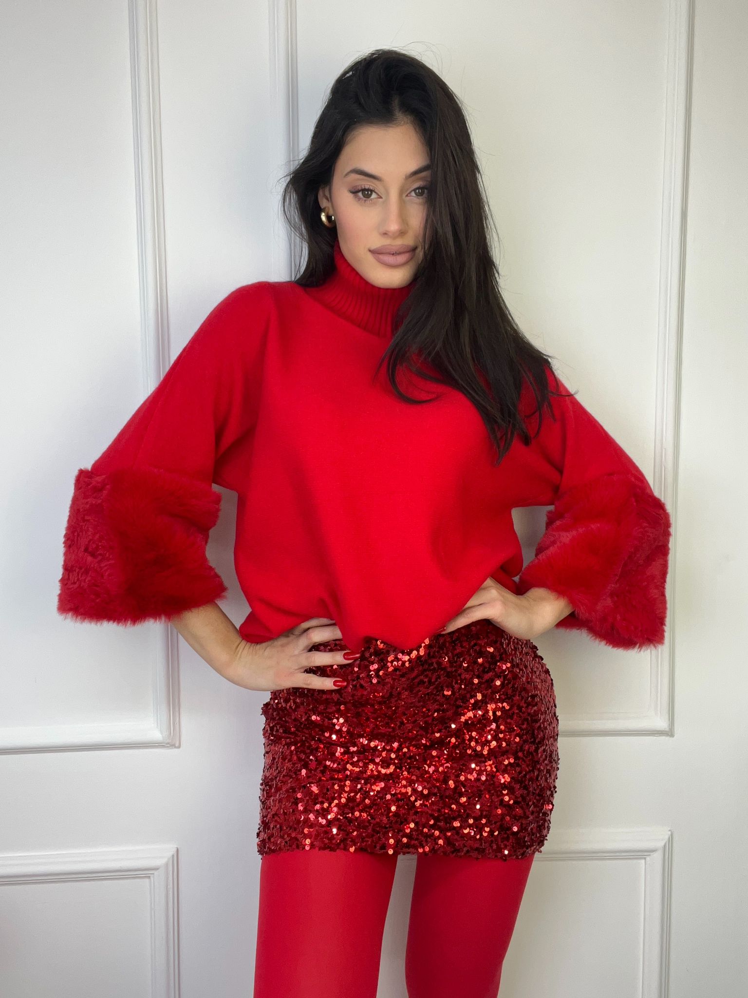 Maglione Red Velvet Glow