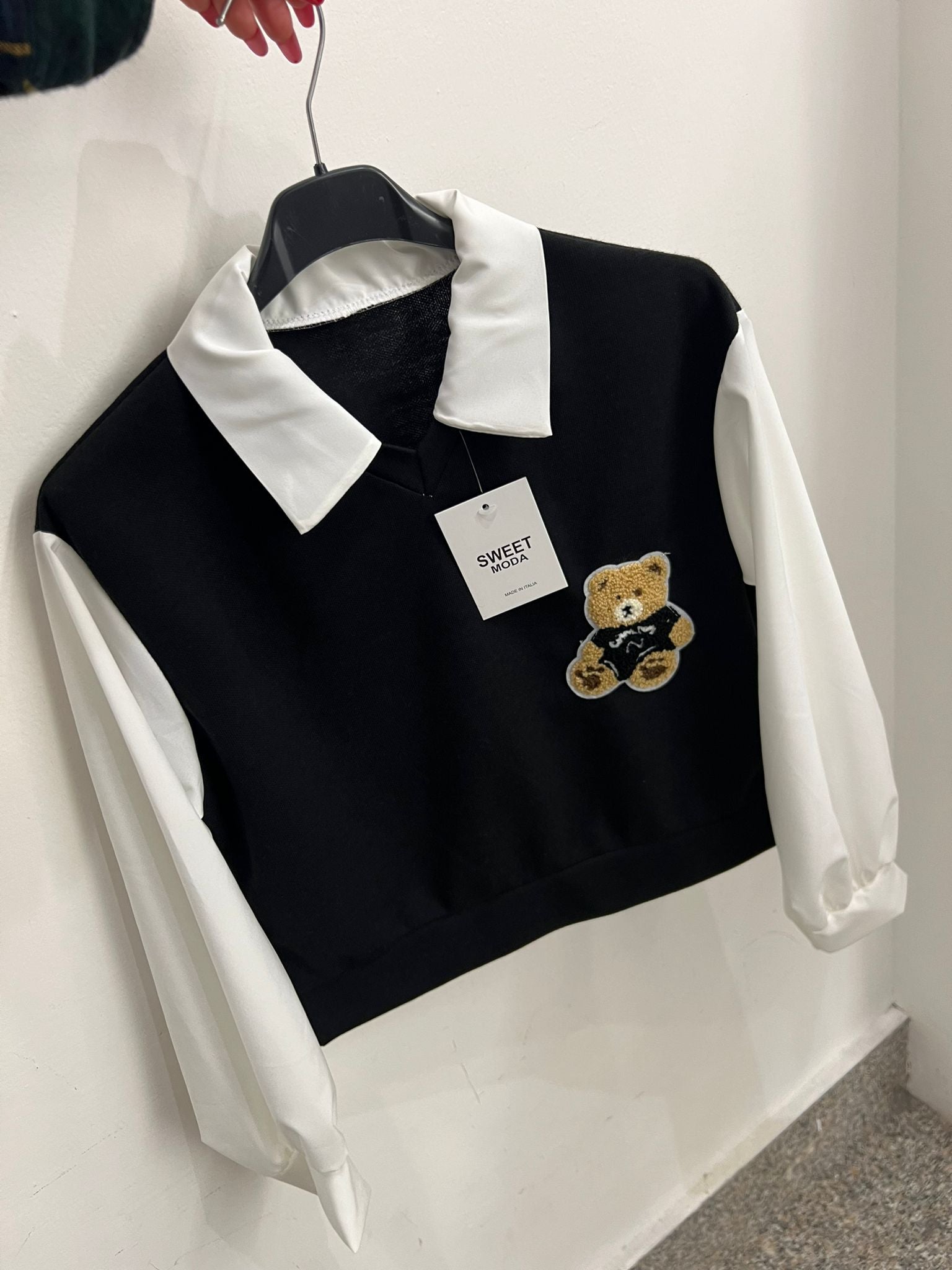 Maglioncino camicia teddy