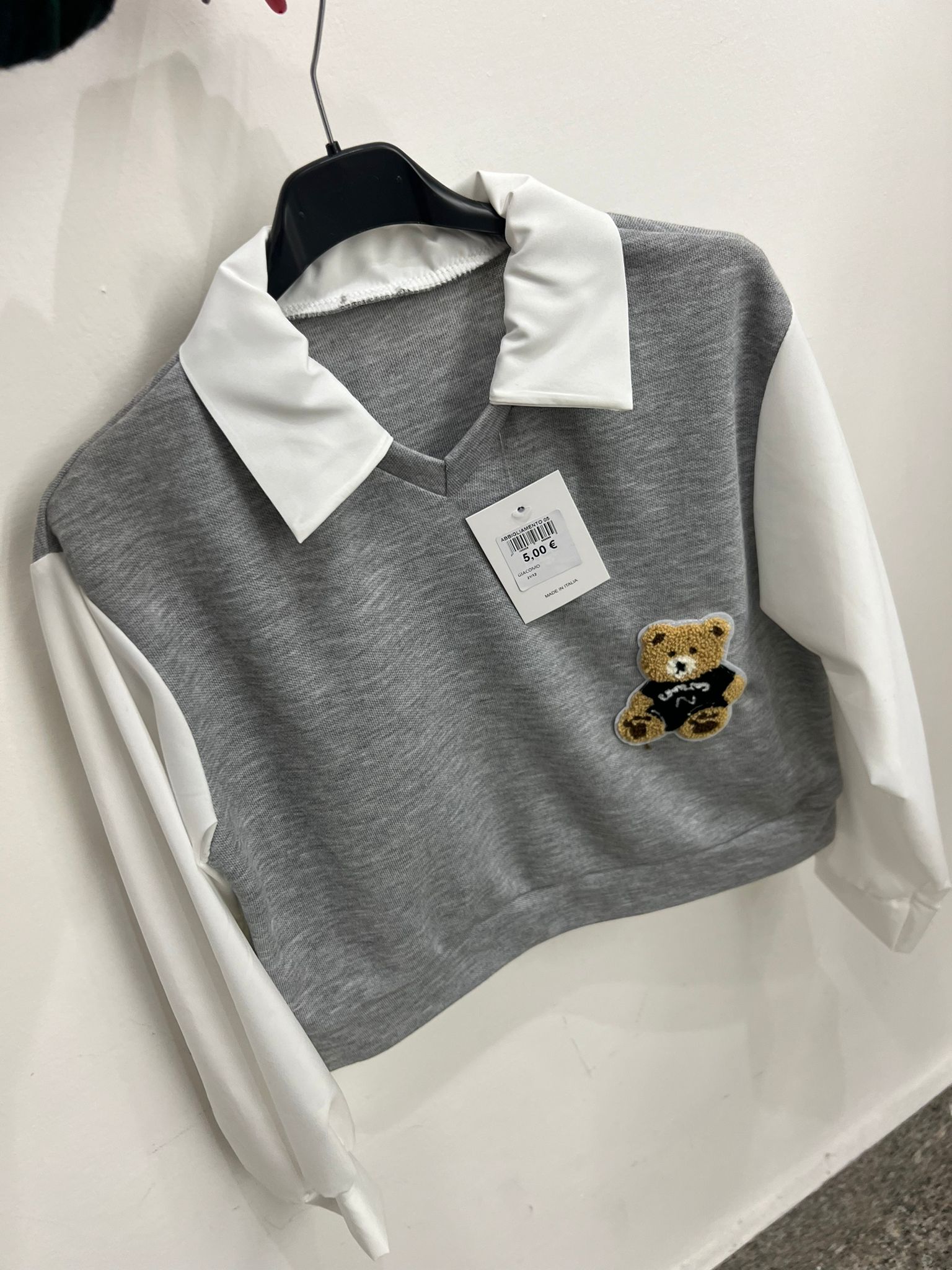 Maglioncino camicia teddy