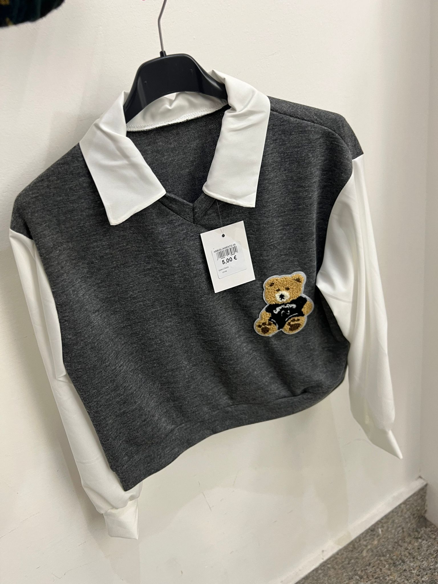 Maglioncino camicia teddy