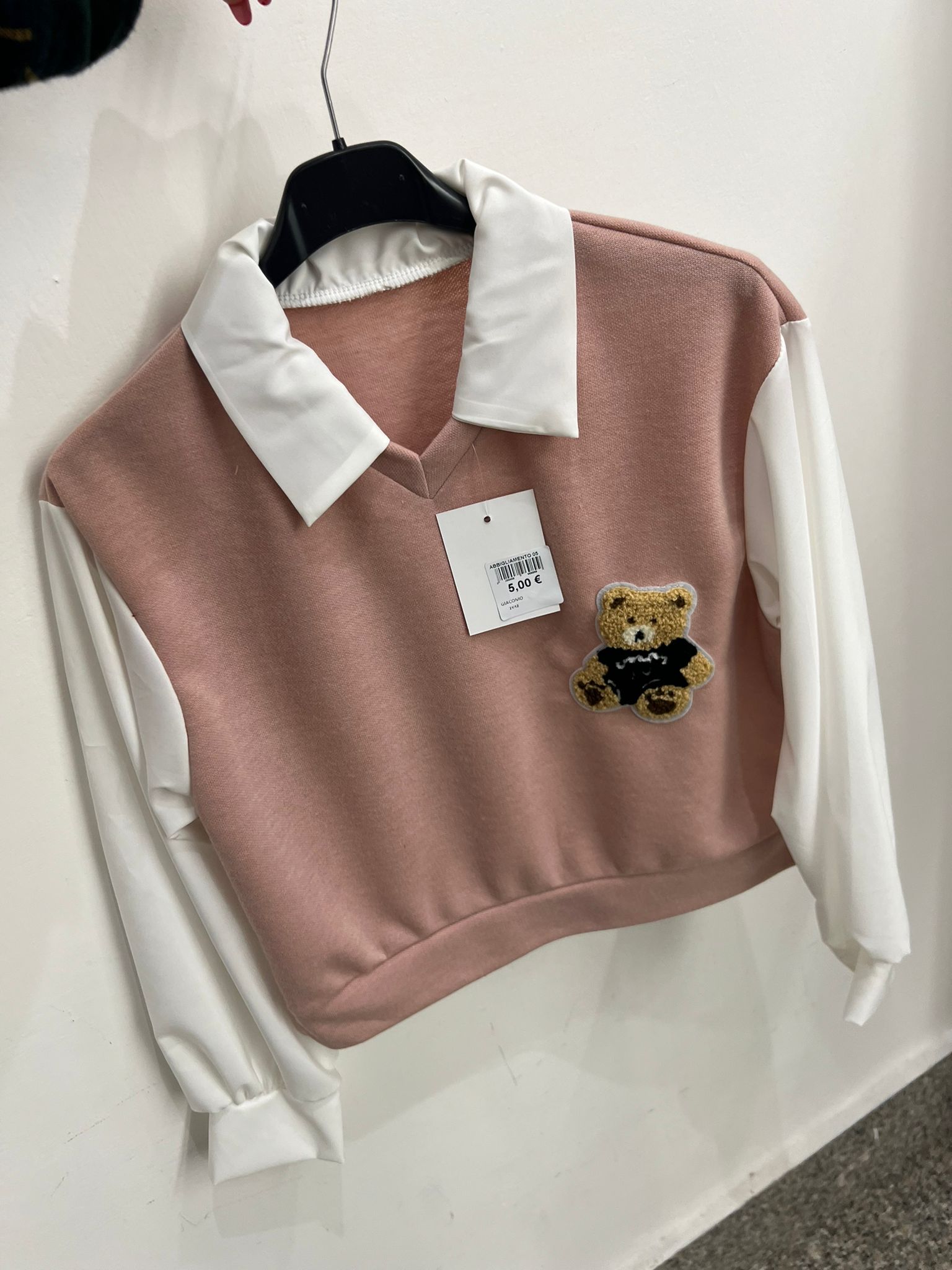 Maglioncino camicia teddy