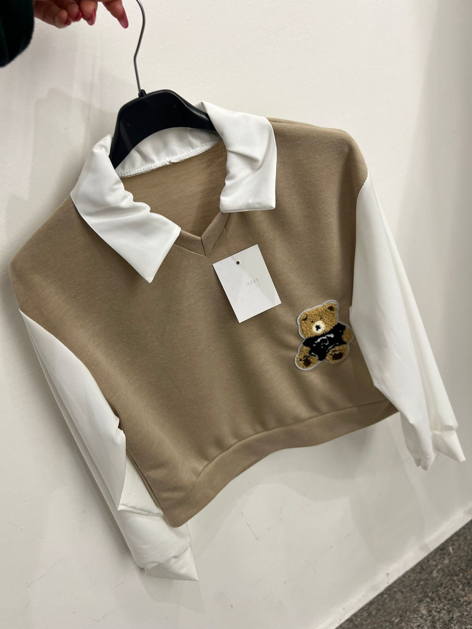 Maglioncino camicia teddy