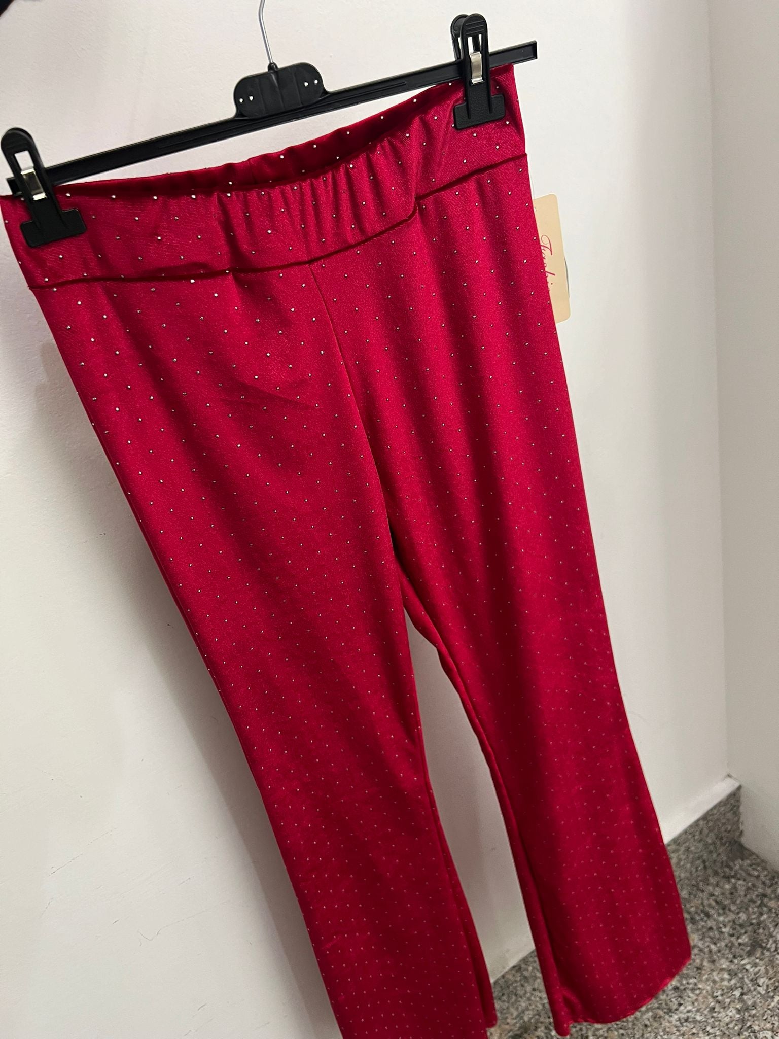 Pantalone velvet shine